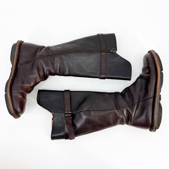 Trippen Crusader Boot Women EU 38 US 7 Dark Brown Leather Tall Knee High Germany - Picture 5 of 12